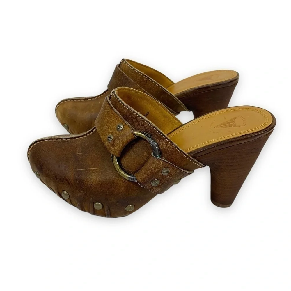 Frye Reese Ring Mule Brown Leather Size 6.5 - Picture 5 of 15